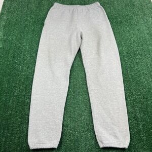VTG Fruit of the Loom Activewear Pants Men's Medium Gray Fleece Cotton Blend Y2K
